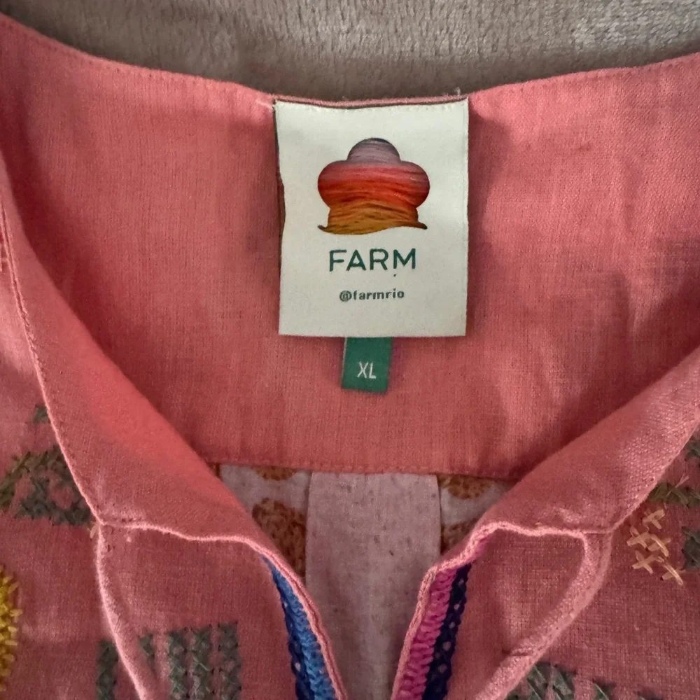 Farm Rio Pink Anika Macaws Maxi Dress XL Tropical Resort Boho Luxury - Picture 5 of 13